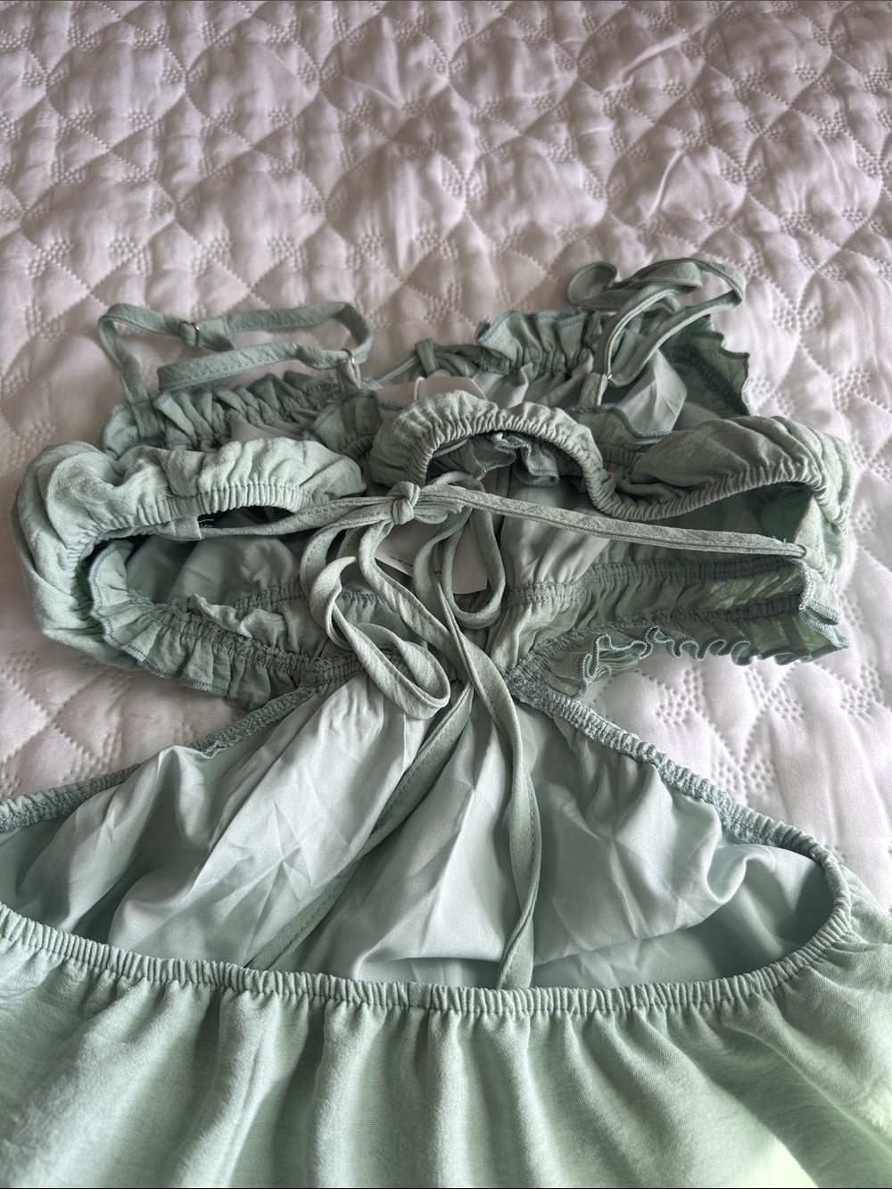 Jenny Yoo Mint Green Tiered Sundress - Picture 4 of 5